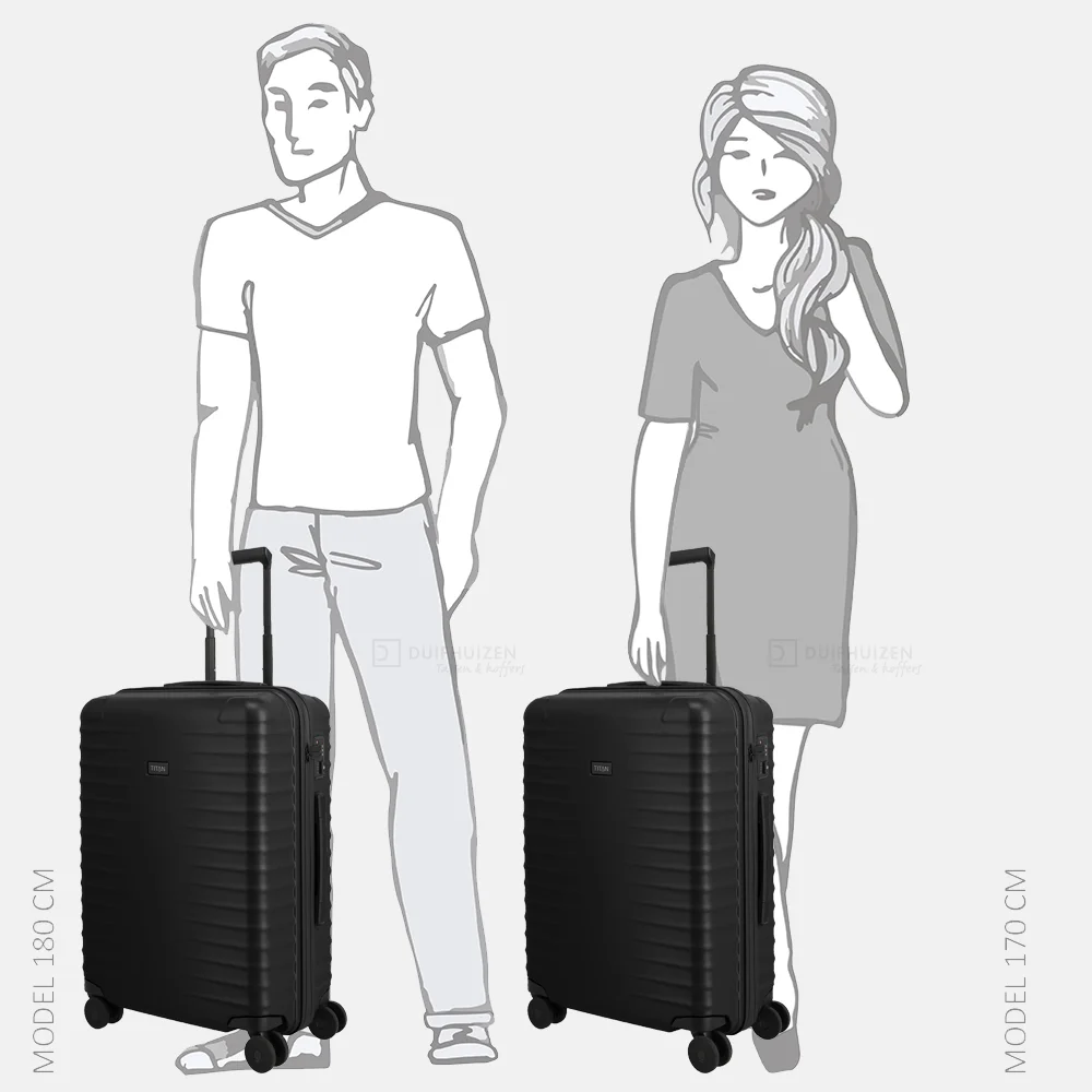 Titan Upgrade reiskoffer 65 cm nightshade black bij Duifhuizen