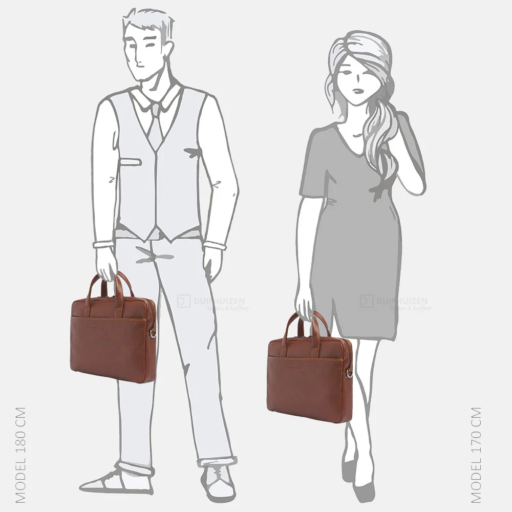 Castelijn en Beerens laptoptas 16.6 inch lichtbruin bij Duifhuizen