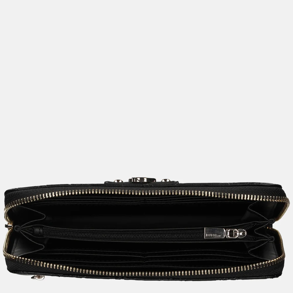 Guess Gerty SLG ziparound portemonnee L black bij Duifhuizen
