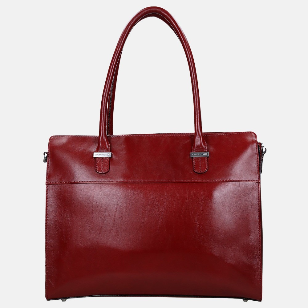 Claudio Ferrici Classico shopper 13.3 inch red