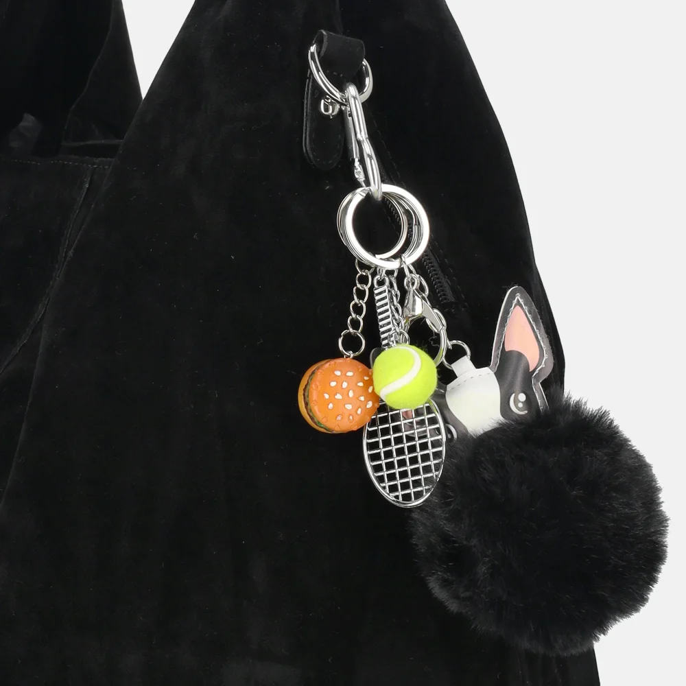 Flora & Co buideltas suedine noir bij Duifhuizen