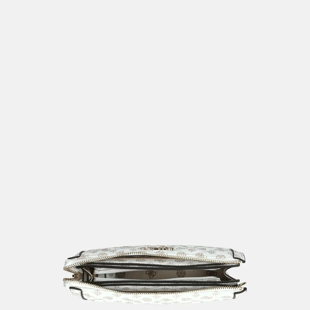 Guess Abey Multi crossbody tas white logo bij Duifhuizen