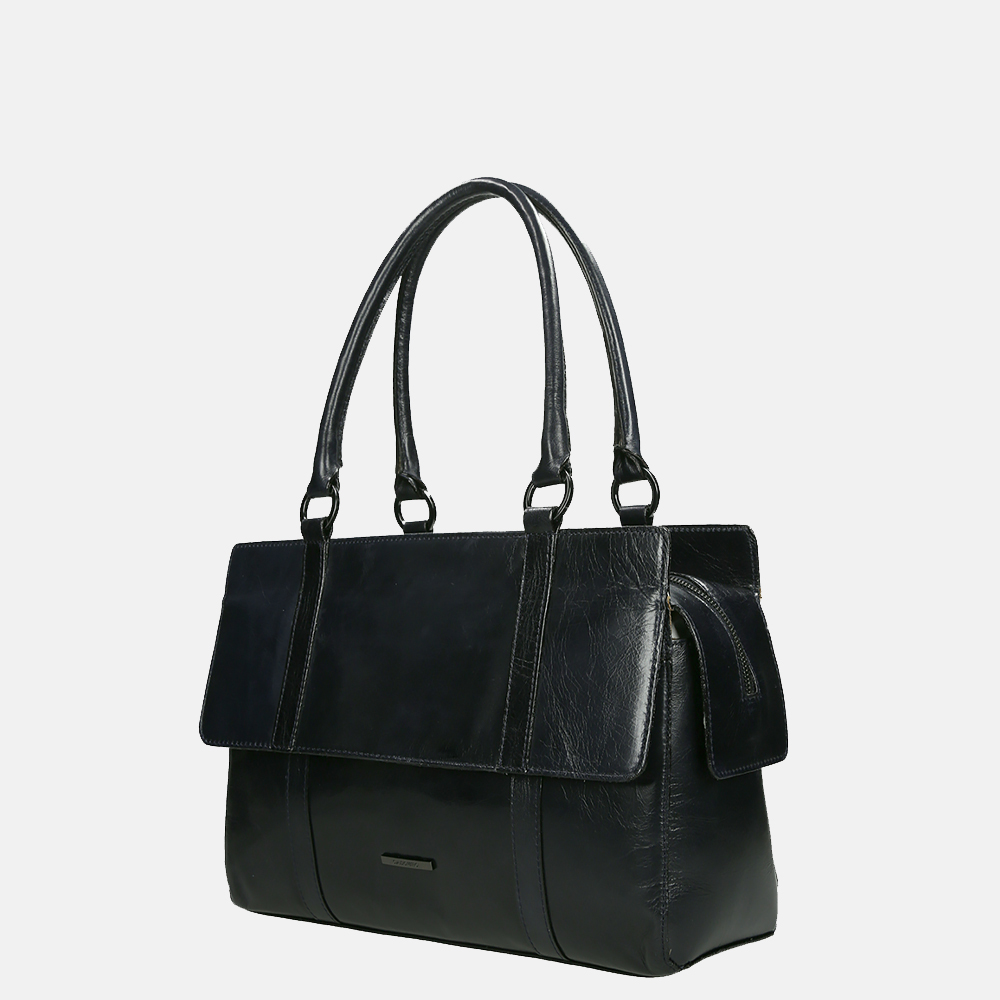 Claudio Ferrici Vechhia shopper M navy bij Duifhuizen