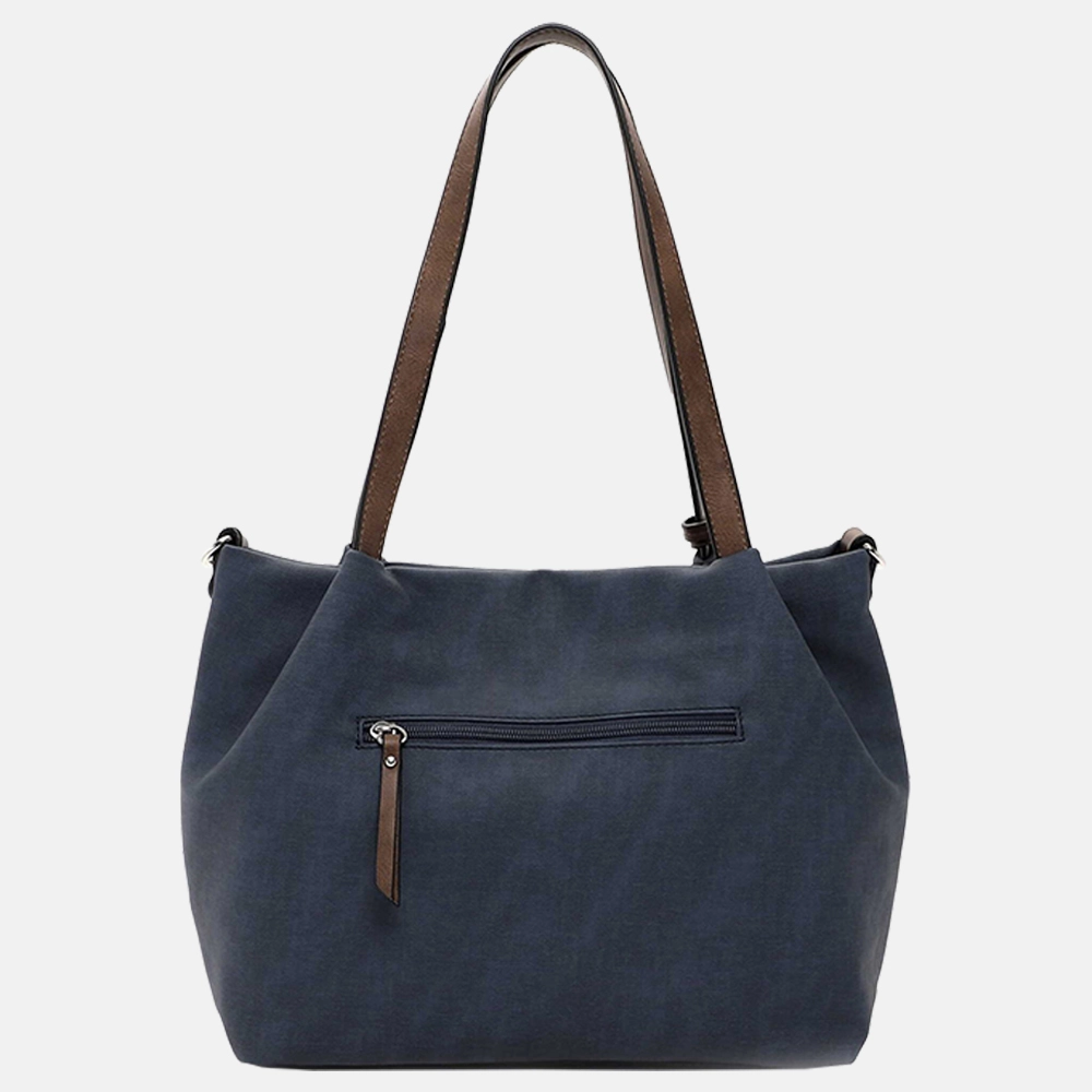 Emily & Noah Elke shopper blue/taupe bij Duifhuizen