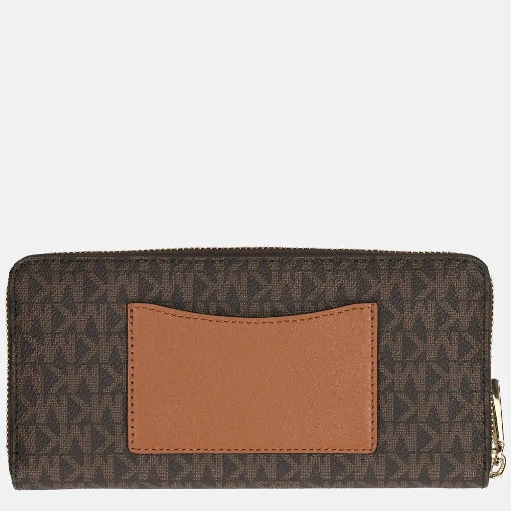 Michael Kors Jet Set Charm ritsportemonnee brown/acorn bij Duifhuizen