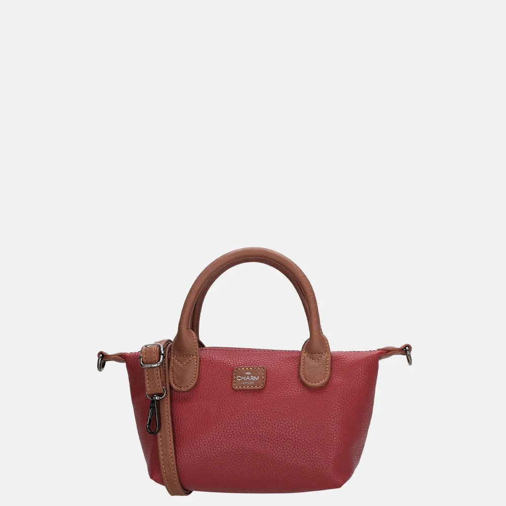 Charm London Buckingham Mono handtas XS wijnrood