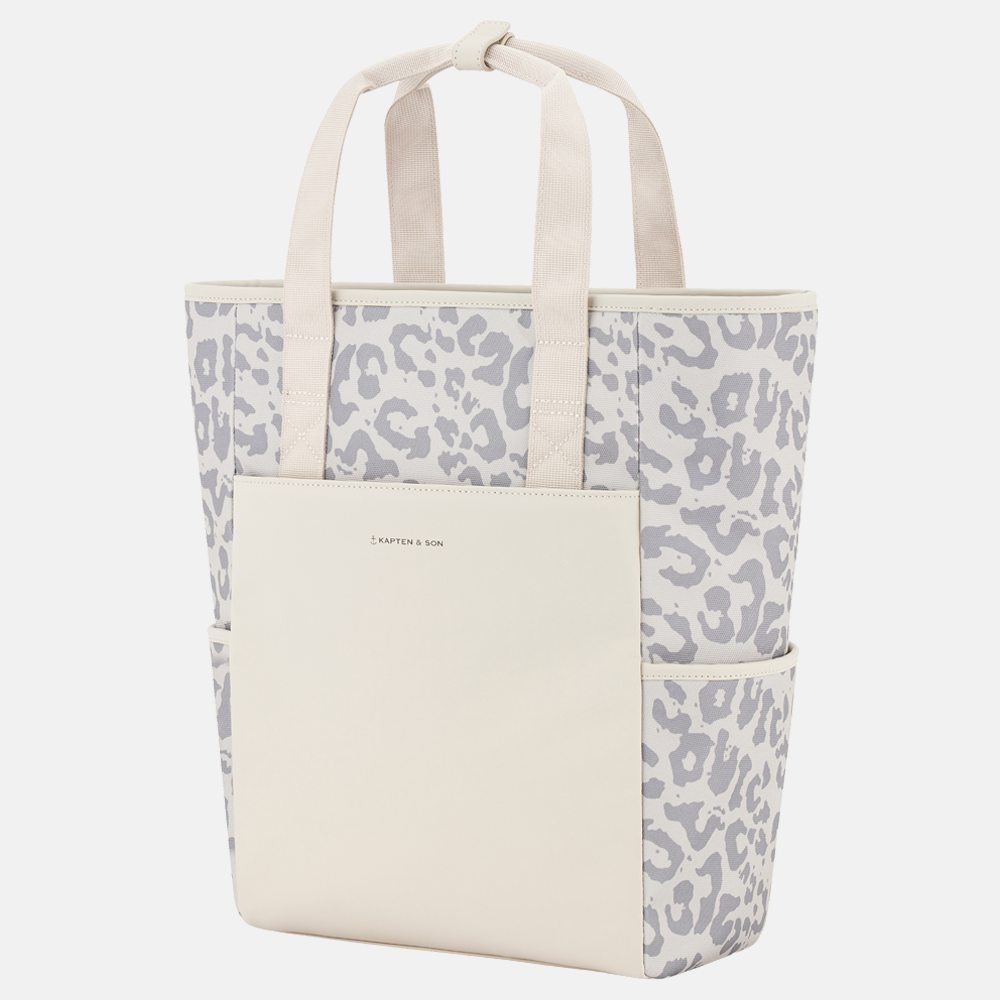 Kapten & Son Lindby rugzak 14 inch leopard sandstone bij Duifhuizen
