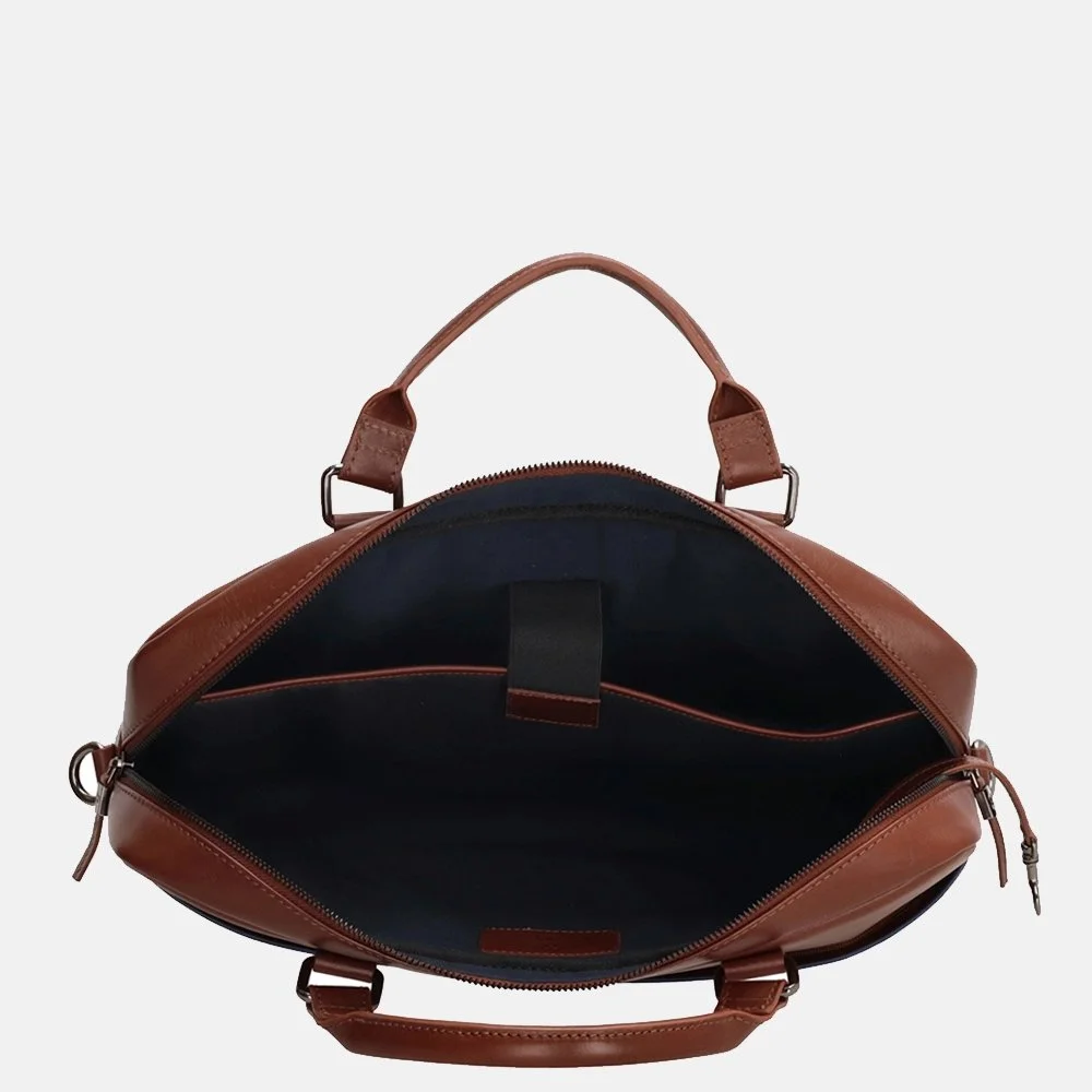 Micmacbags Le Mans laptoptas cognac bij Duifhuizen