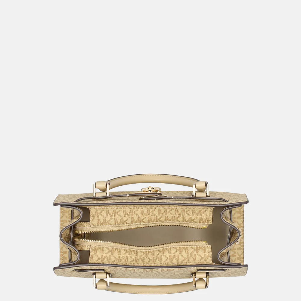 Michael Kors Hamilton moderne satchel handtas S khaki bij Duifhuizen