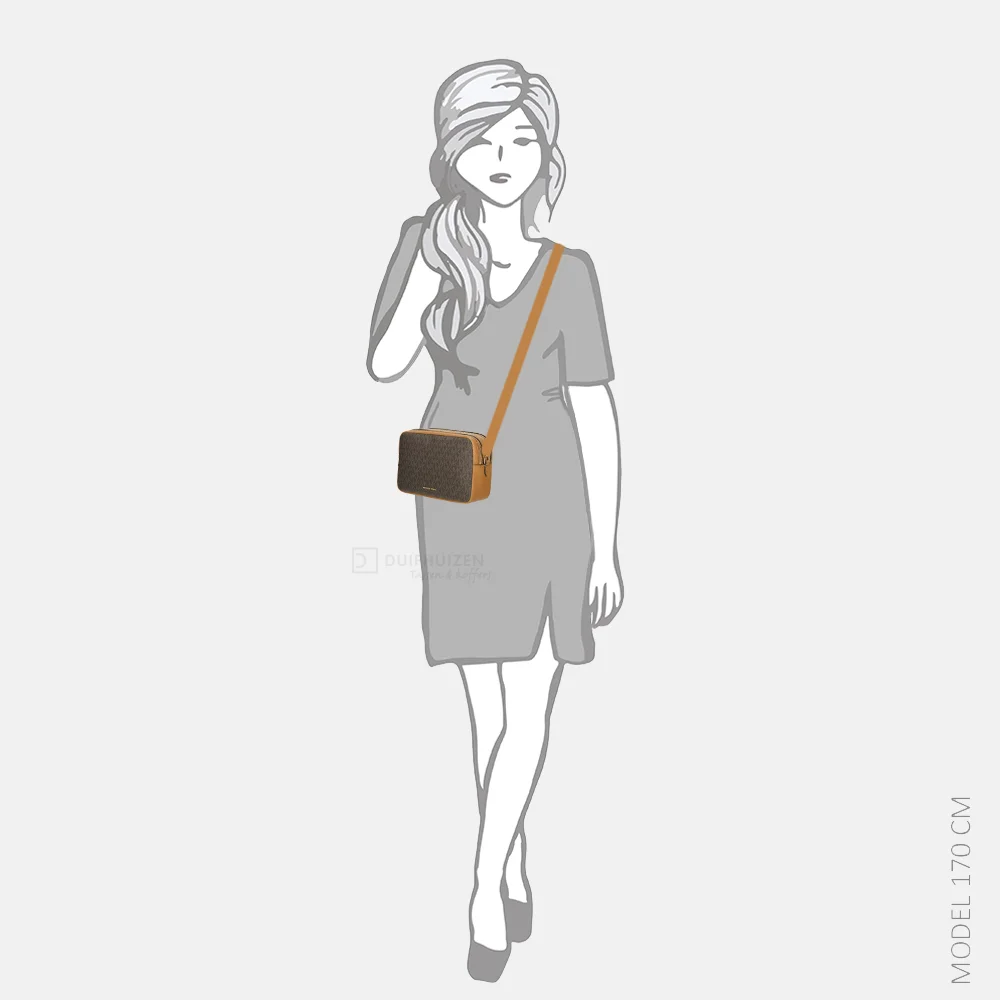 Michael Kors Bryant crossbody tas M brown/acorn bij Duifhuizen