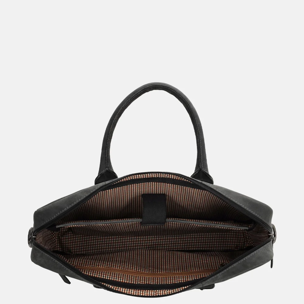 Hide & Stitches Idaho laptoptas 15 inch zwart bij Duifhuizen
