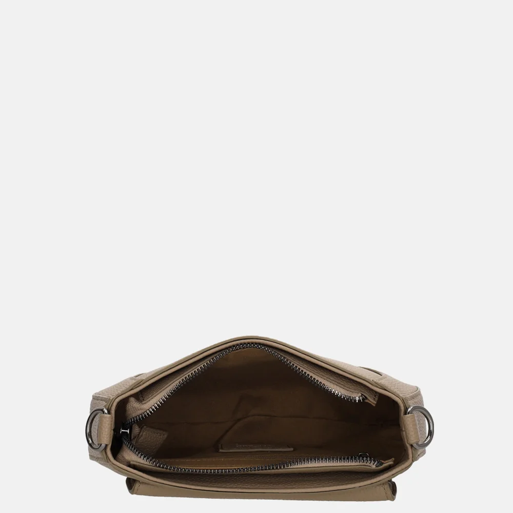 Charm London Montmartre crossbody tas taupe bij Duifhuizen