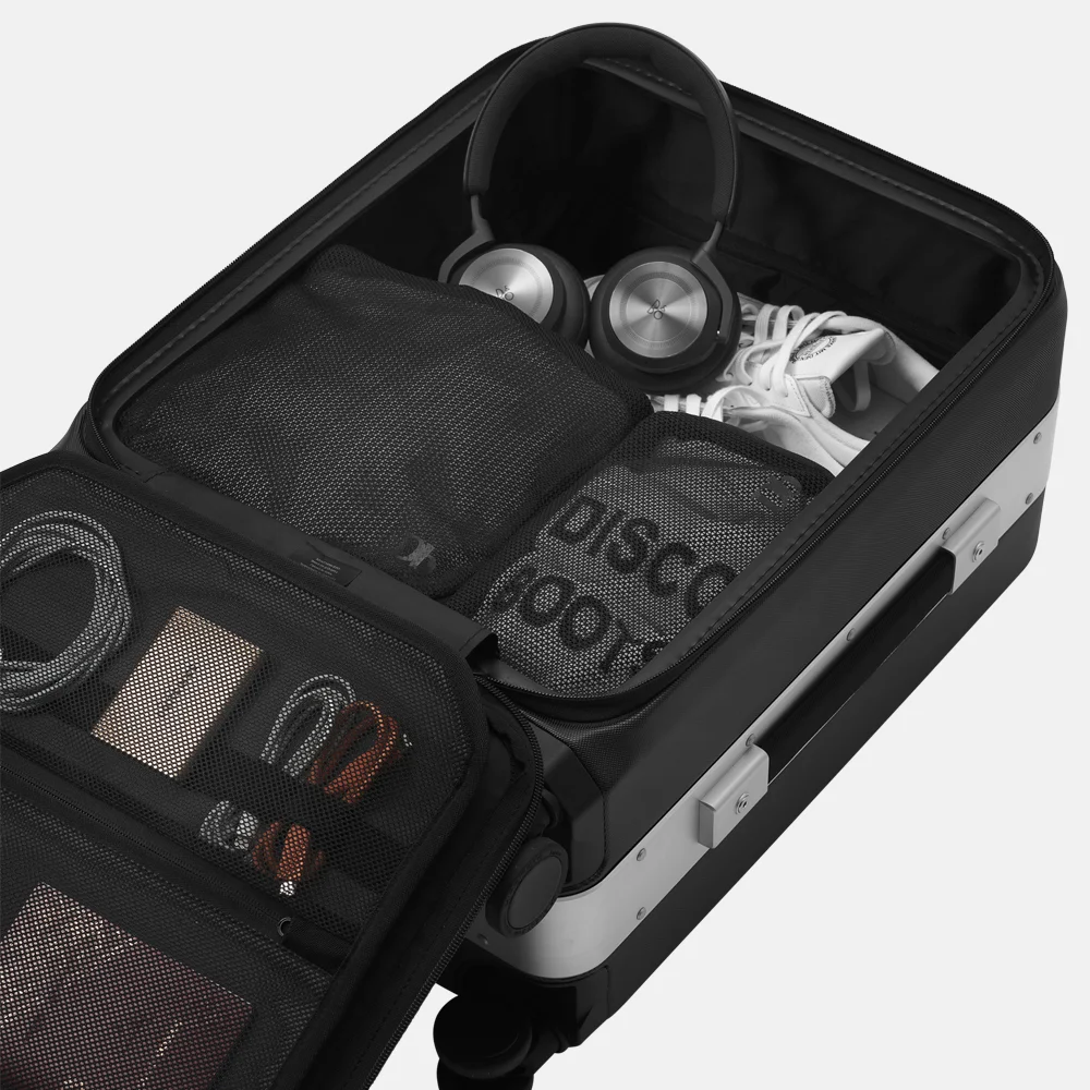 DB Journey Frontpocket Ramverk Pro Carry-on handbagage koffer 56 cm Silver bij Duifhuizen