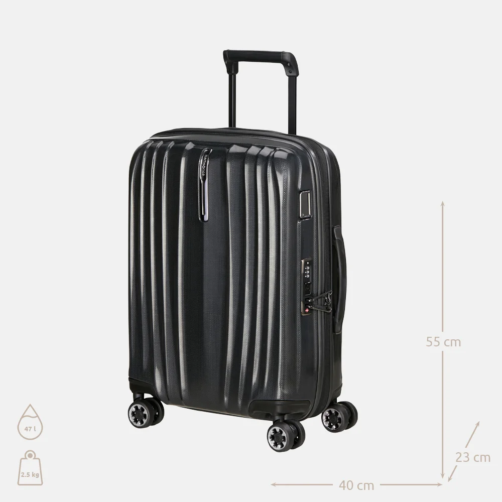 Samsonite Nexis spinner handbagage koffer 55 cm onyx black bij Duifhuizen