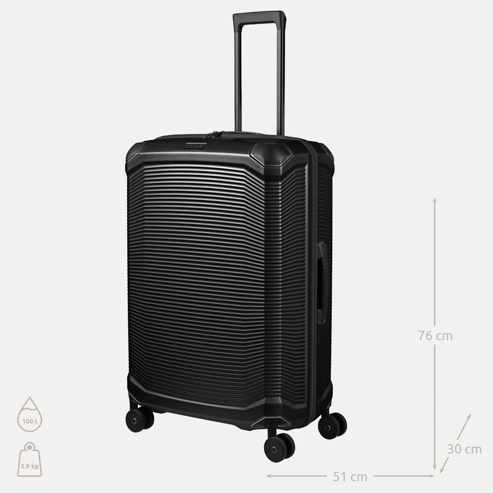 Travelite Millennium spinner reiskoffer 76 cm black bij Duifhuizen