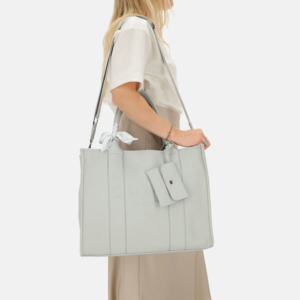 Charm London laptoptas 15 inch light blue bij Duifhuizen