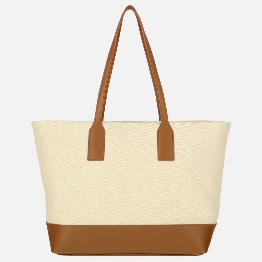 Valentino Bags Atena Re shopper naturale/cuoi bij Duifhuizen