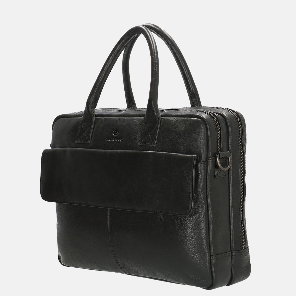 Micmacbags Porto laptoptas 15 inch black bij Duifhuizen