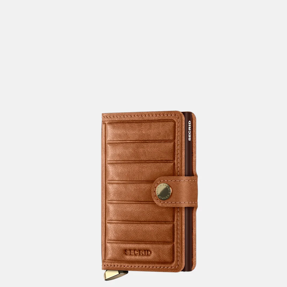 Secrid Miniwallet Inox pasjeshouder cognac