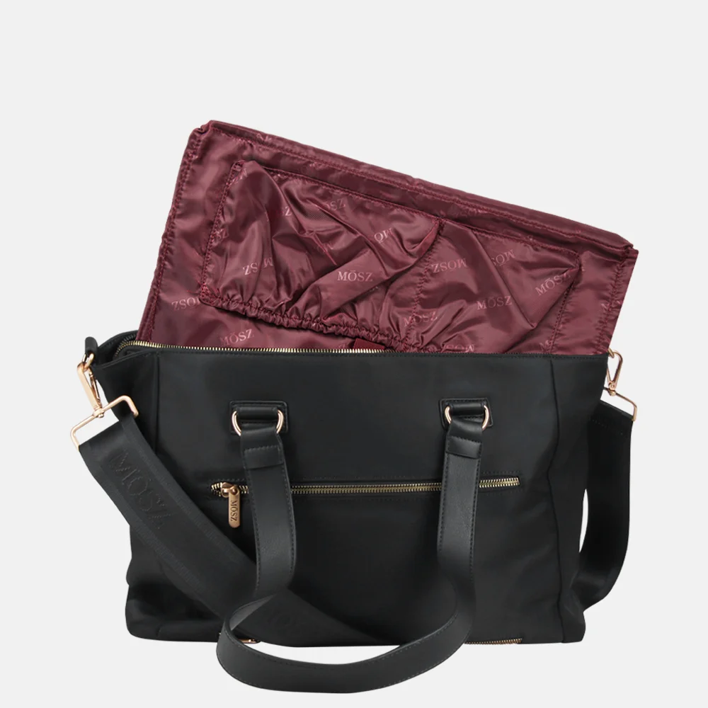 Mosz Denise laptoptas/shopper 15.6 inch black bij Duifhuizen