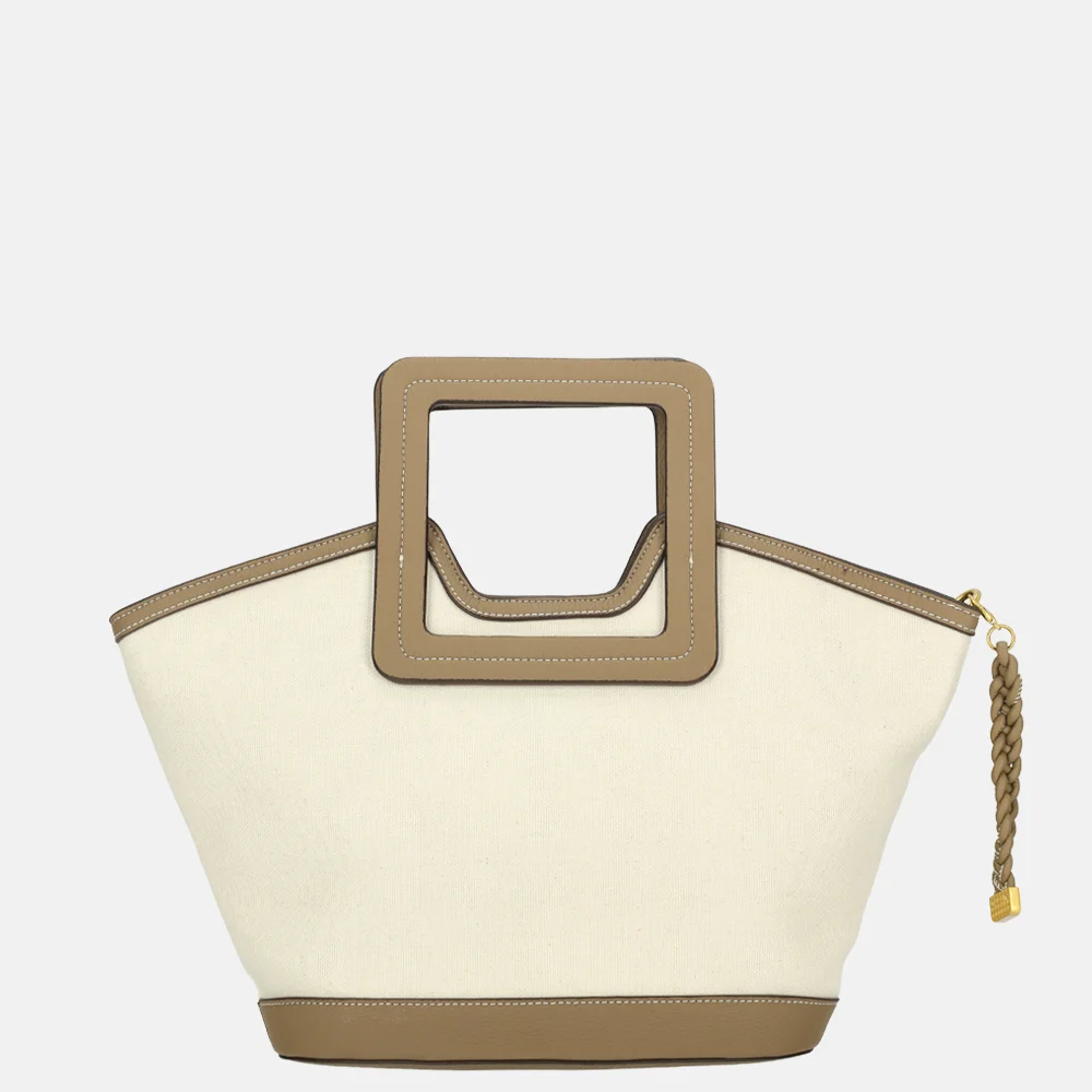 Laurent David Cato handtas taupe bij Duifhuizen