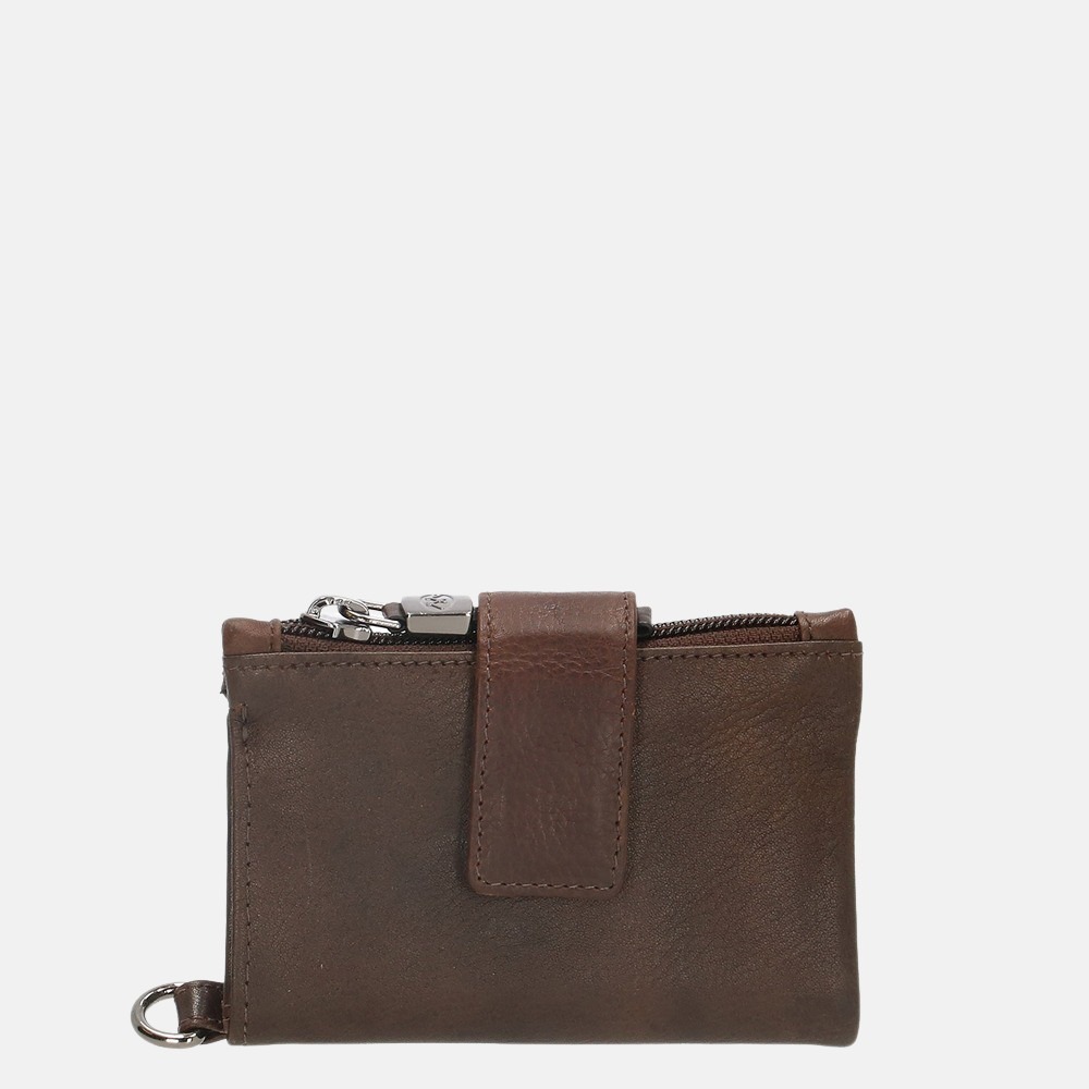 Micmacbags Discover portemonnee S dark brown bij Duifhuizen