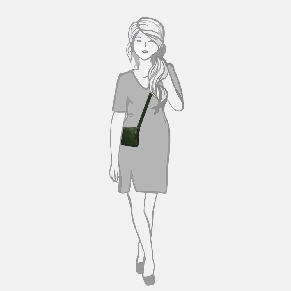 Bear Design Uma crossbody tas M olive bij Duifhuizen