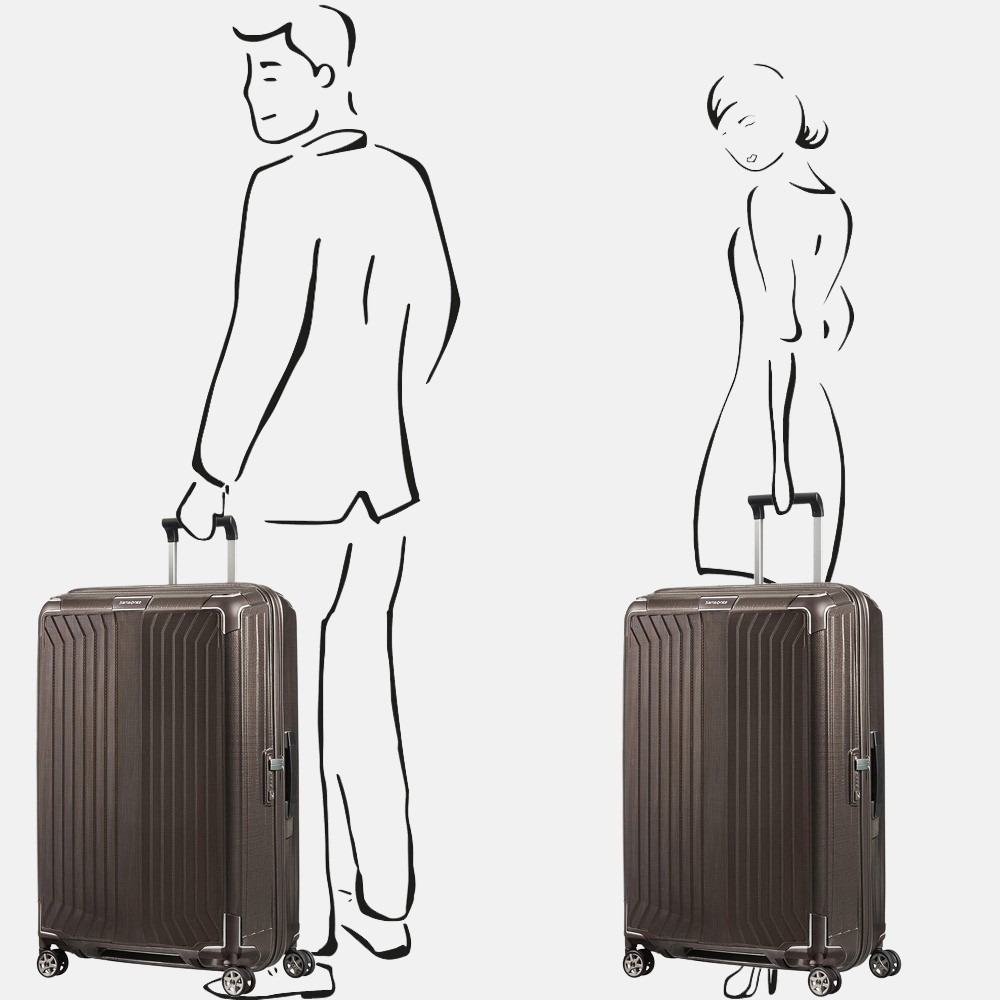 Samsonite Lite-Box spinner 75 cm walnut bij Duifhuizen