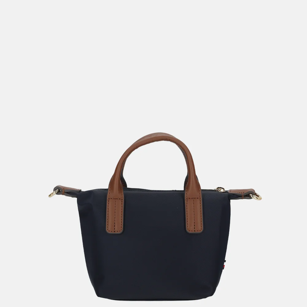 Tommy Hilfiger Popette micro tote handtas space blue corp bij Duifhuizen