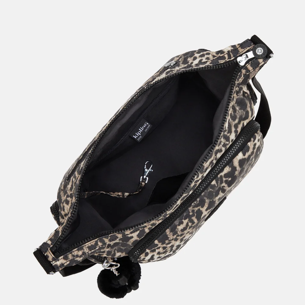Kipling Gabb schoudertas wild leopard bij Duifhuizen