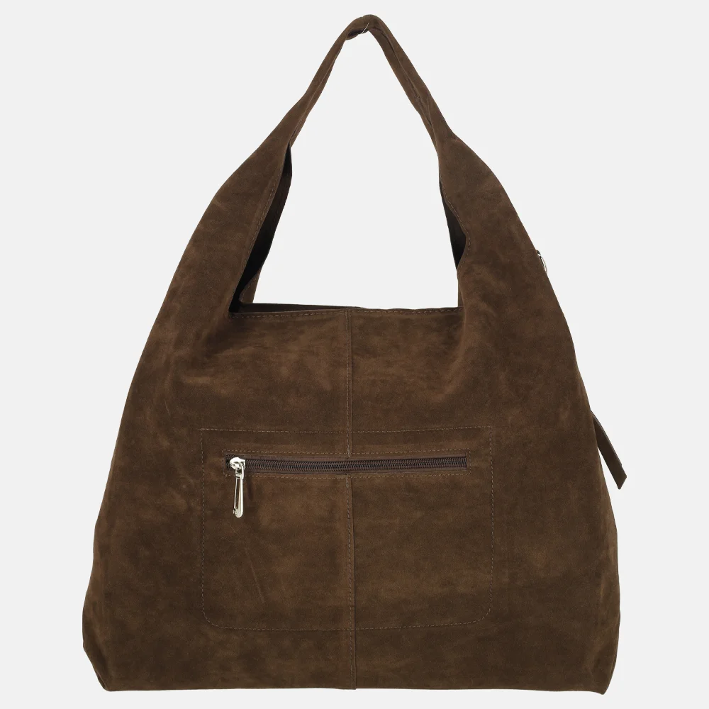 Flora & Co buideltas suedine chocolat bij Duifhuizen