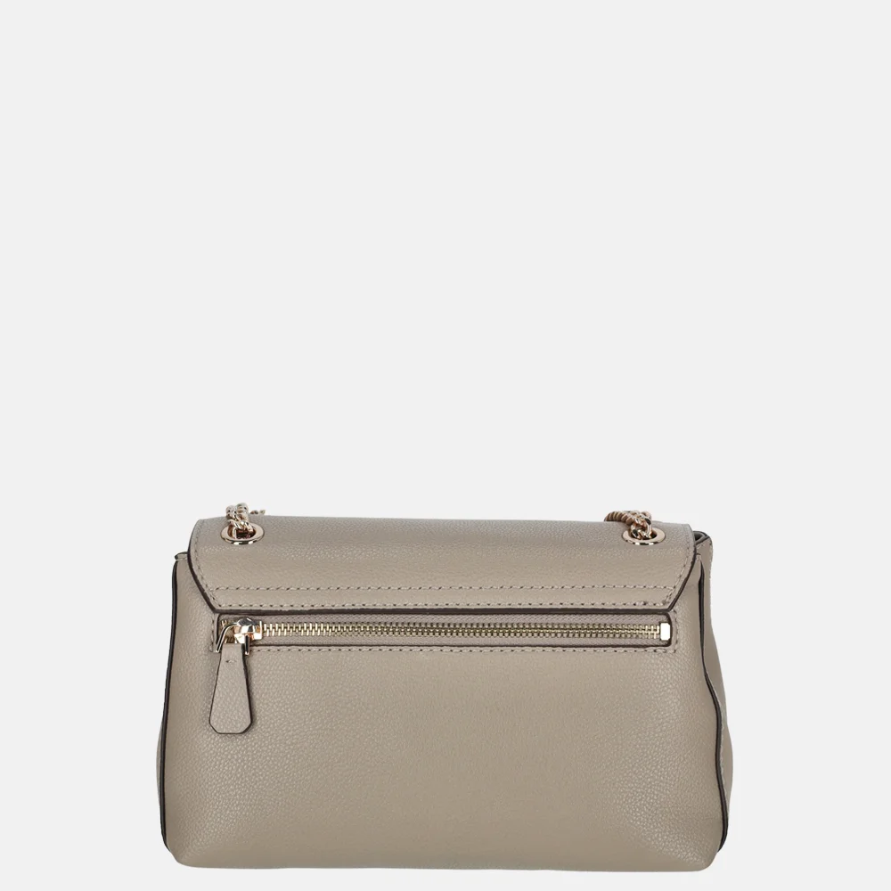 Guess Yesba convertible crossbody tas dark taupe bij Duifhuizen