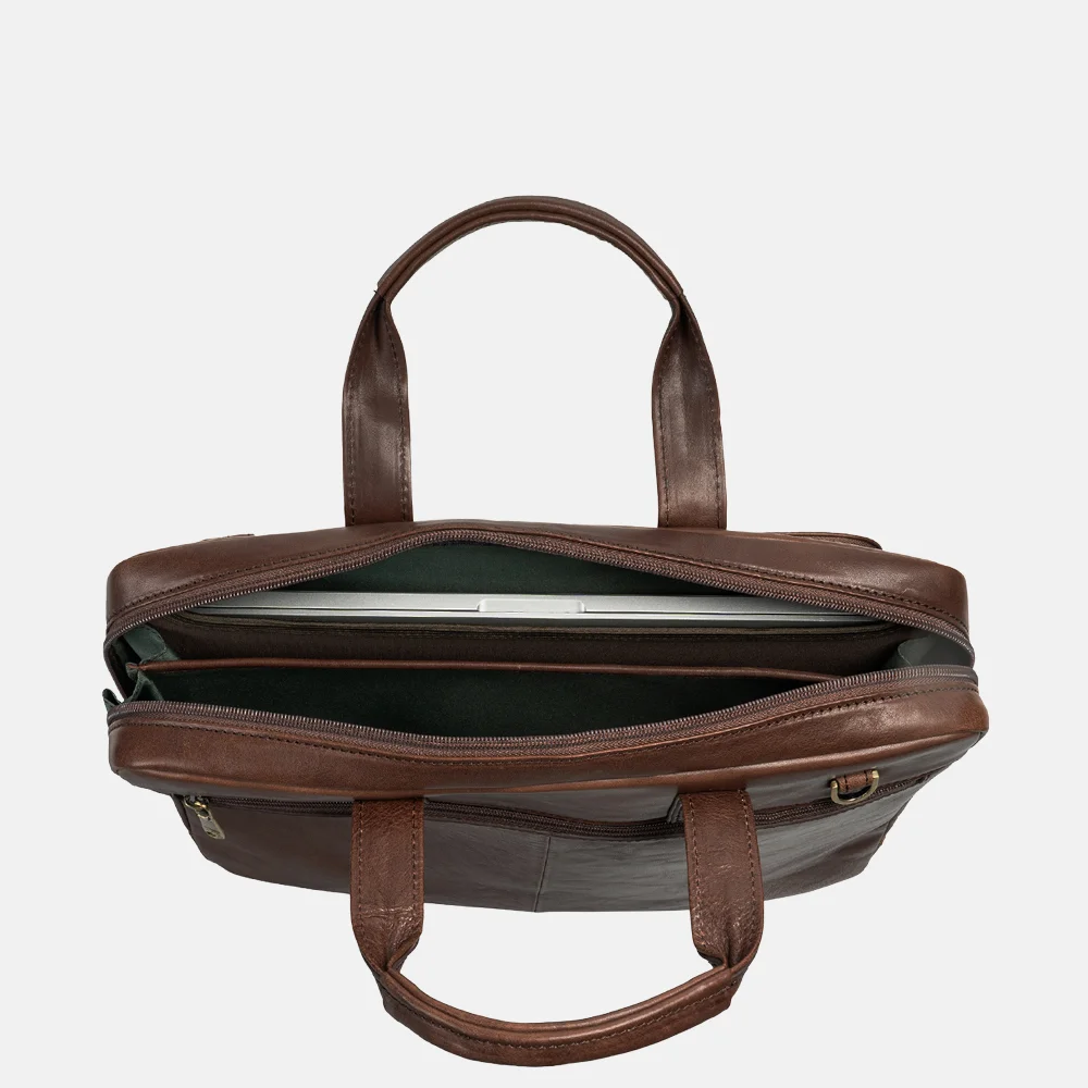 Tony Perotti laptoptas 15 inch mocca bij Duifhuizen