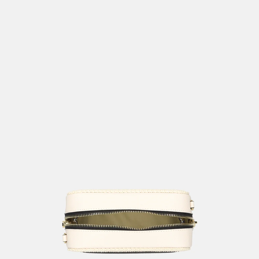 Laurent David crossbody tas raffia taupe bij Duifhuizen