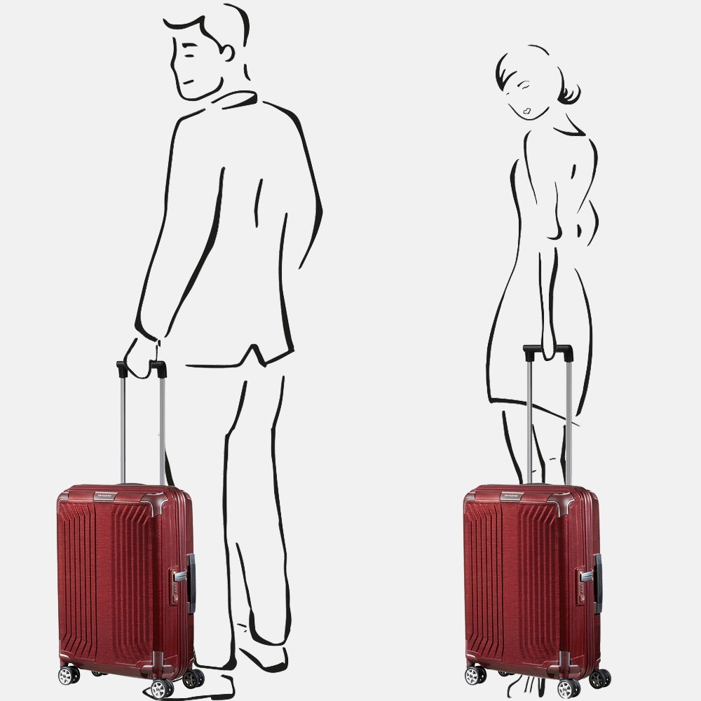 Samsonite Lite-Box spinner 55 cm deep red bij Duifhuizen