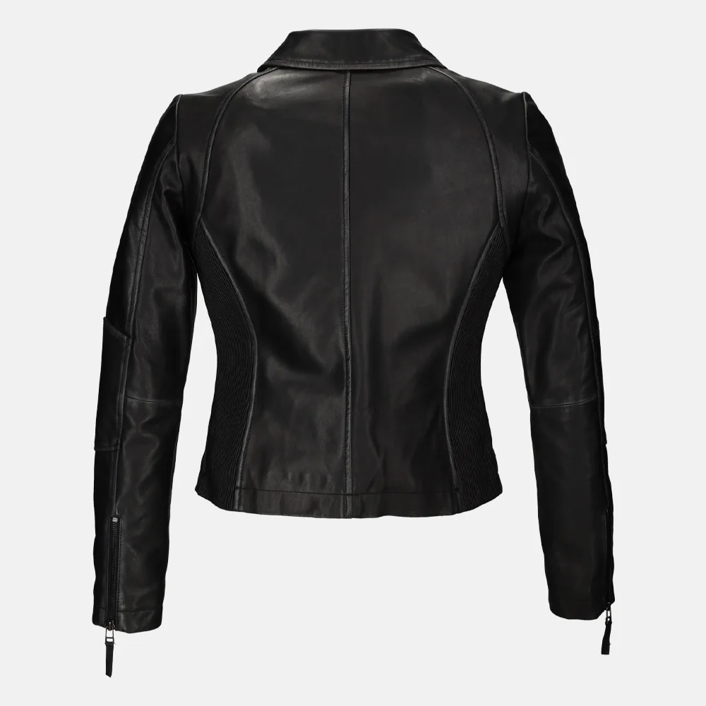 Dekkers Ledermode Richa dames jack zwart bij Duifhuizen