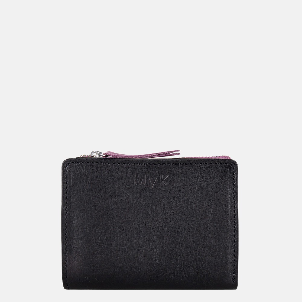 MyK Purse Poppy portemonnee S plum bij Duifhuizen