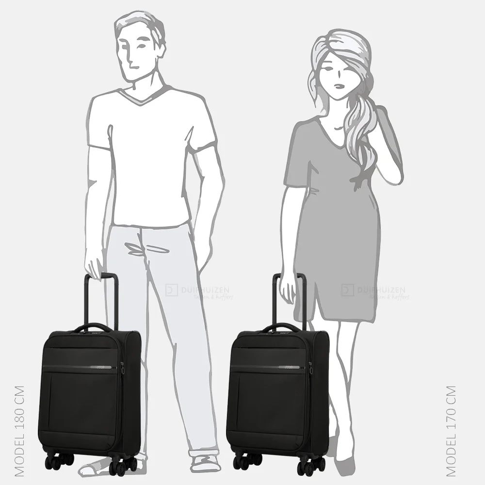 Jump Monthelys souple handbagage koffer 55 cm Anthracite bij Duifhuizen