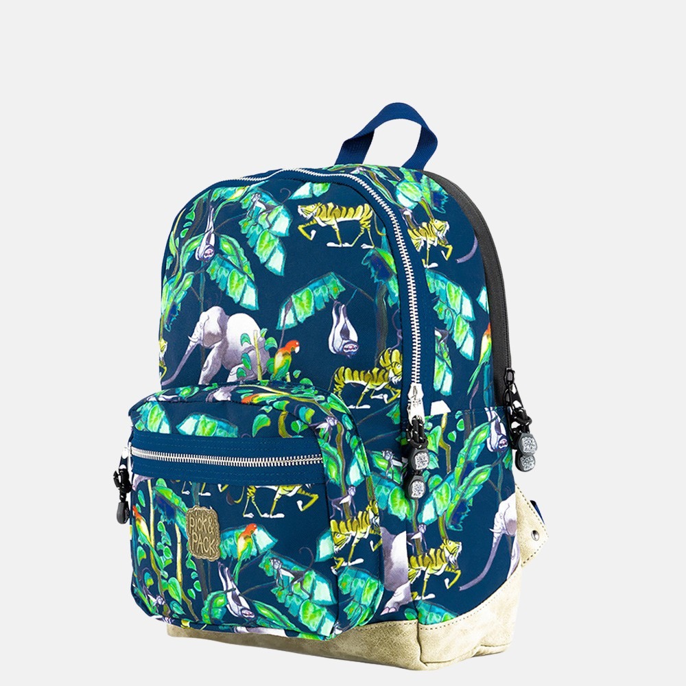 Pick & Pack Happy Jungle kinderrugzak M navy bij Duifhuizen