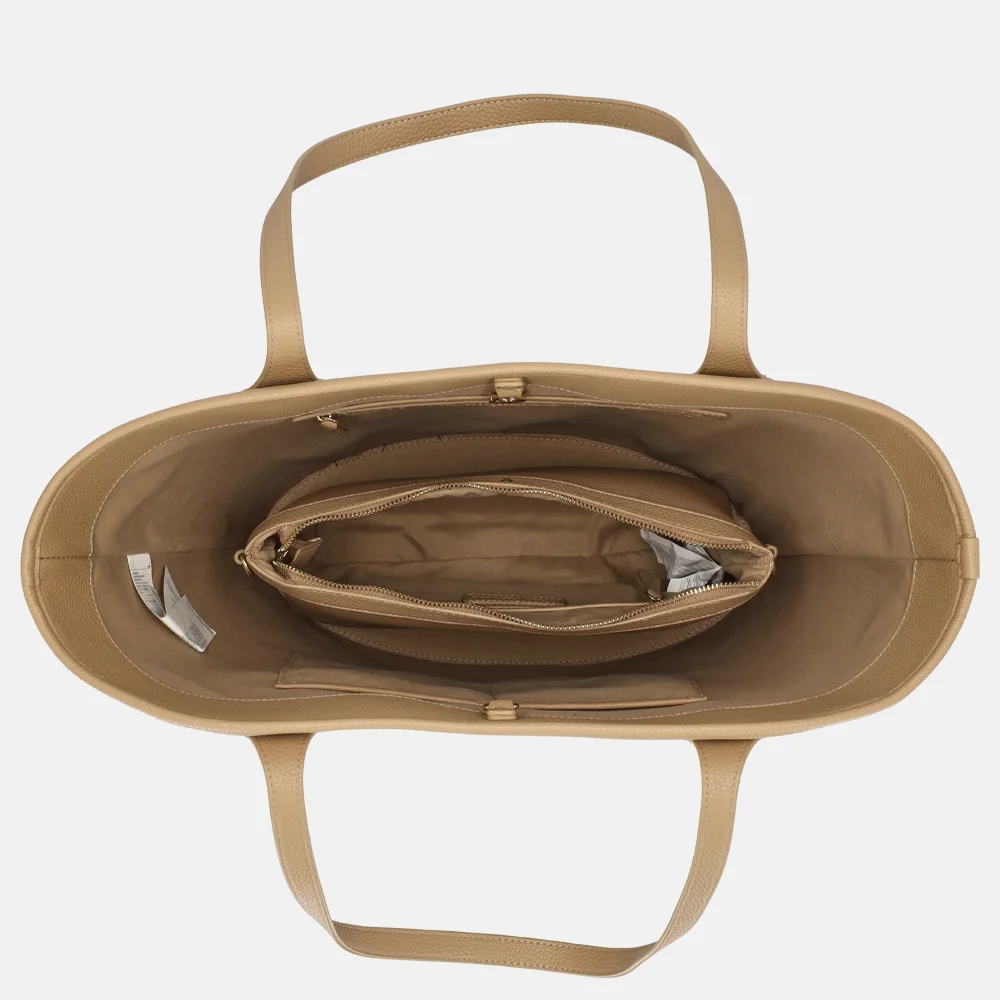 Valentino Bags Special covent shopper logo beige bij Duifhuizen