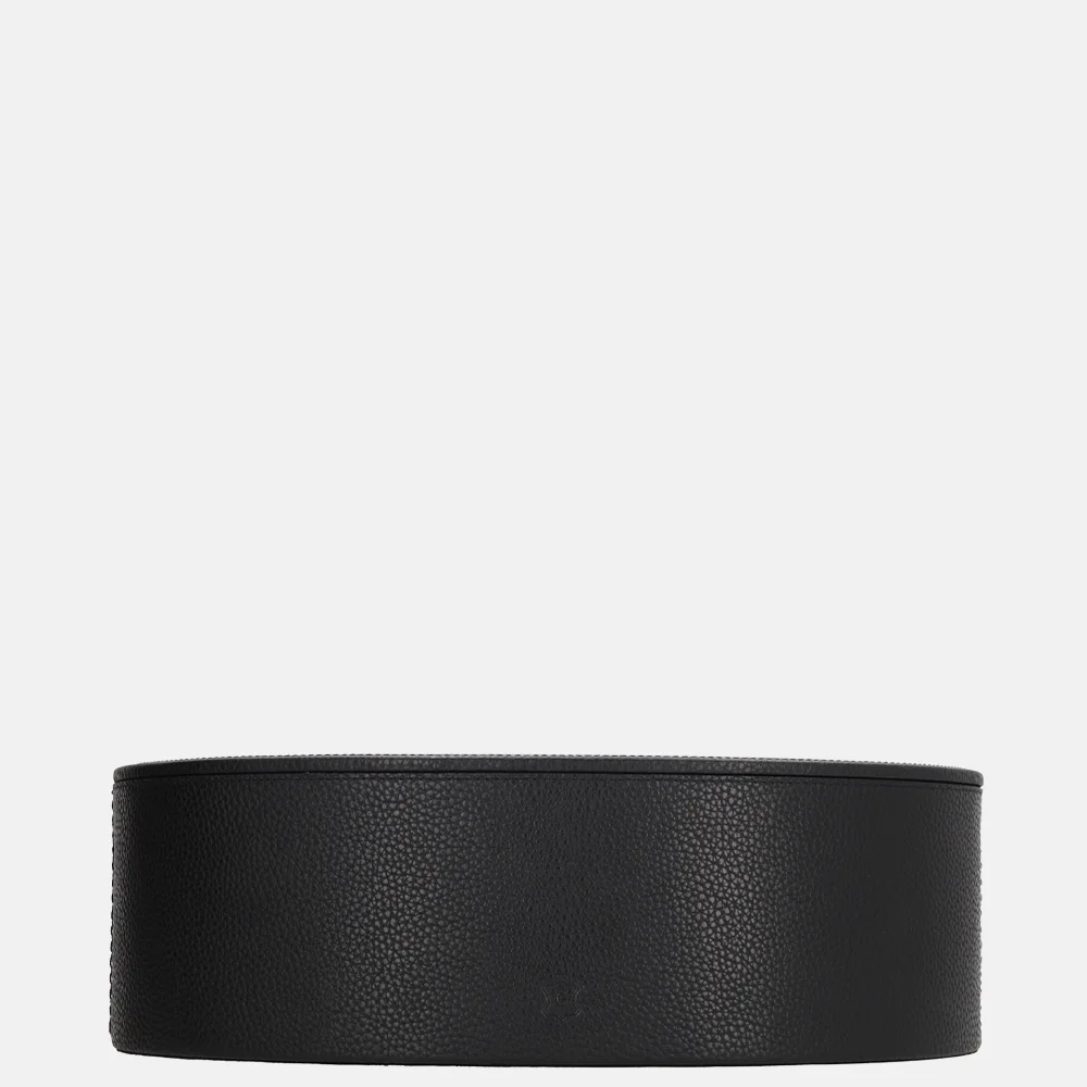 Chamada leren opbergbox ovaal effen L black bij Duifhuizen