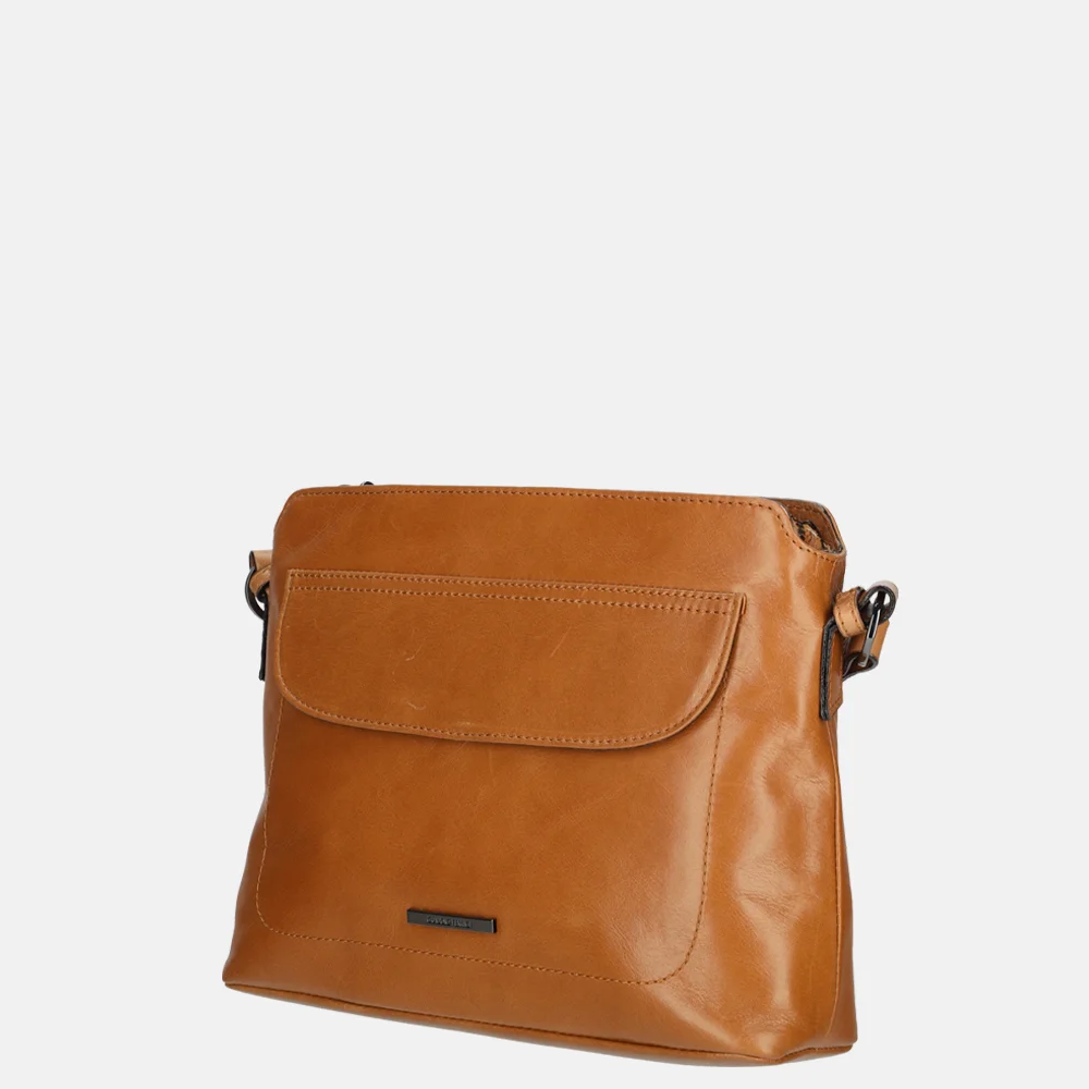 Claudio Ferrici Pelle Vecchia crossbody tas cognac bij Duifhuizen