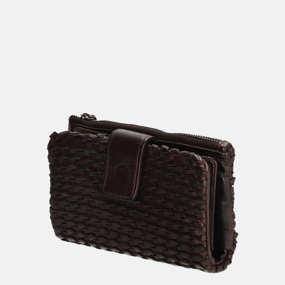 Hide & Stitches Atlas portemonnee donkerbruin bij Duifhuizen