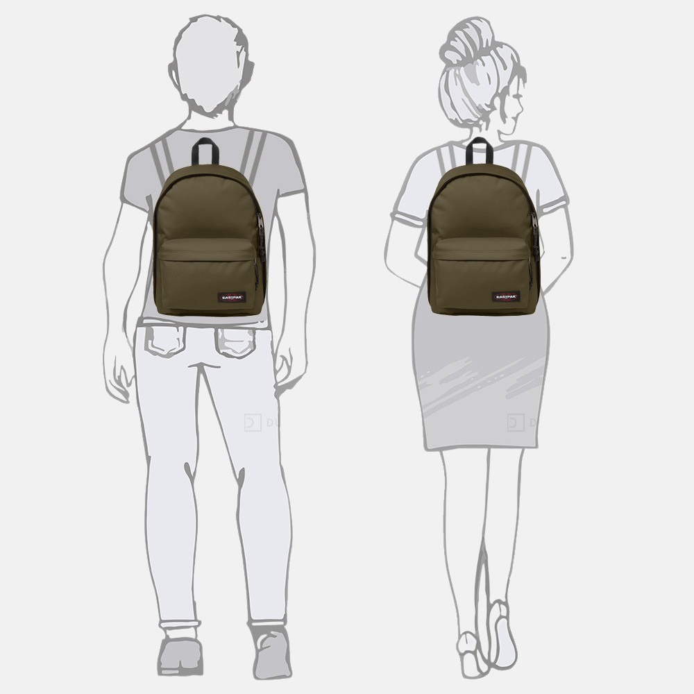 Eastpak Out of Office rugzak 14 inch army olive bij Duifhuizen