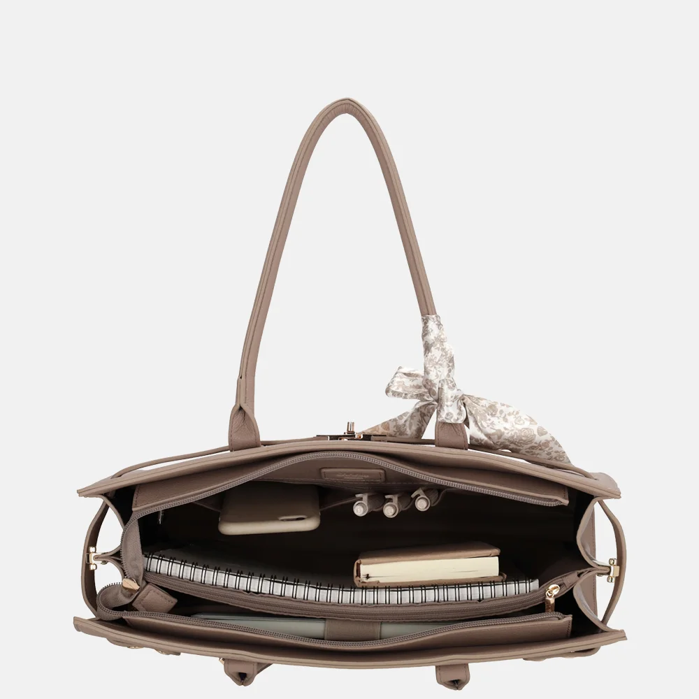 Charm London The Hamptons laptopshopper 15 inch lichttaupe bij Duifhuizen