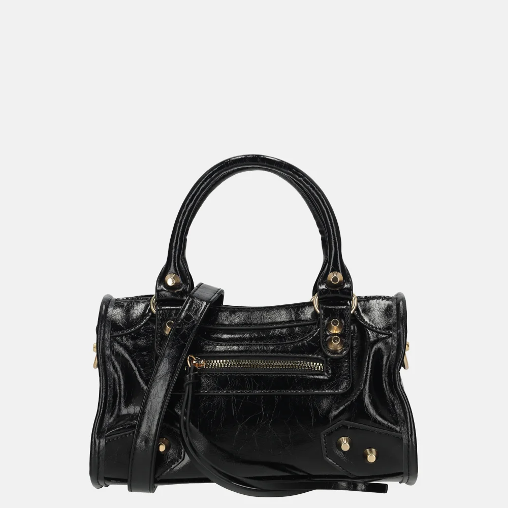 Firenze handtas S studs lak black bij Duifhuizen