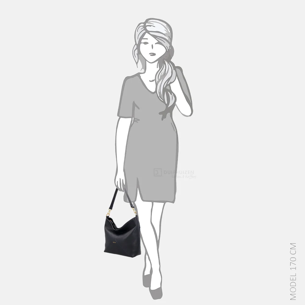 Loulou Essentiels Sabine buideltas dark blue bij Duifhuizen