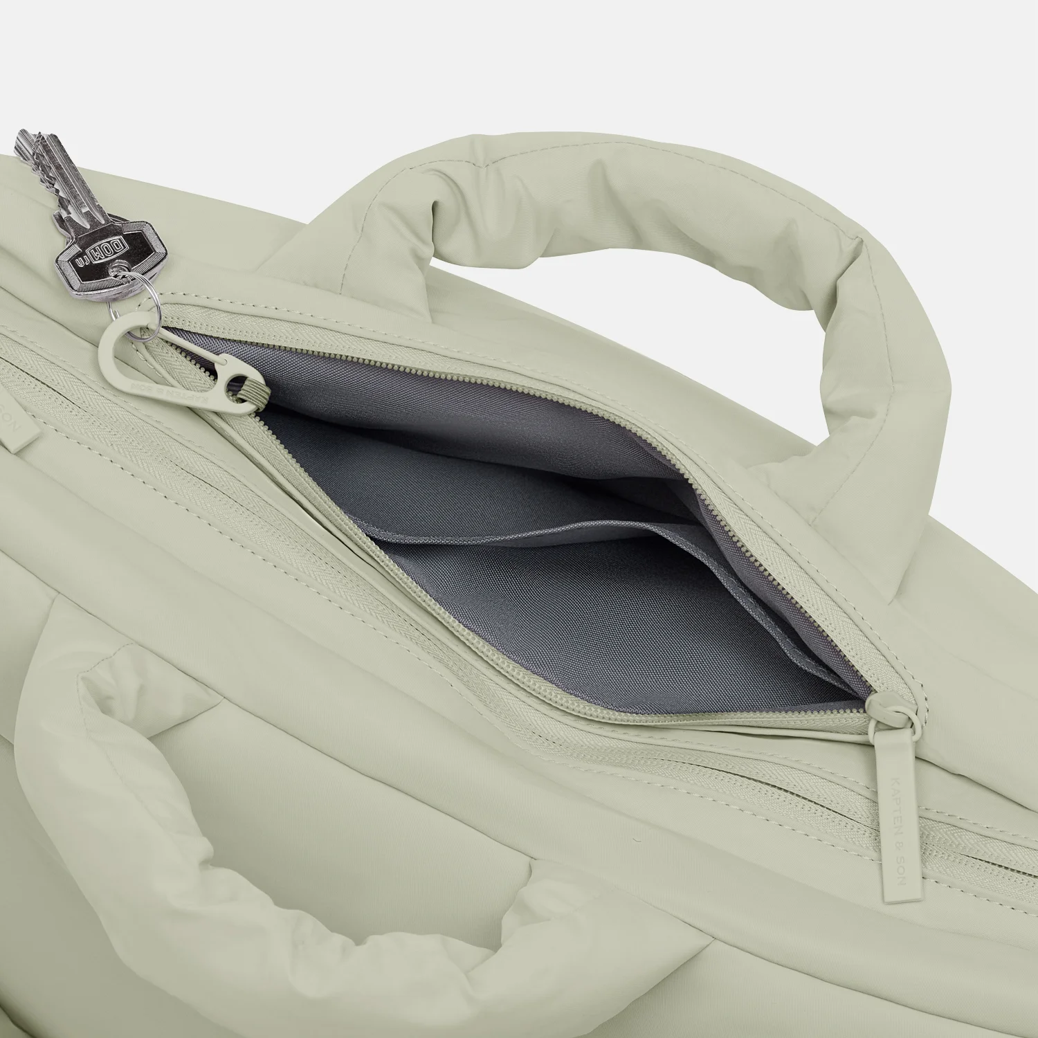 Kapten & Son Skara Cloud Pro shopper 16 inch soft khaki bij Duifhuizen