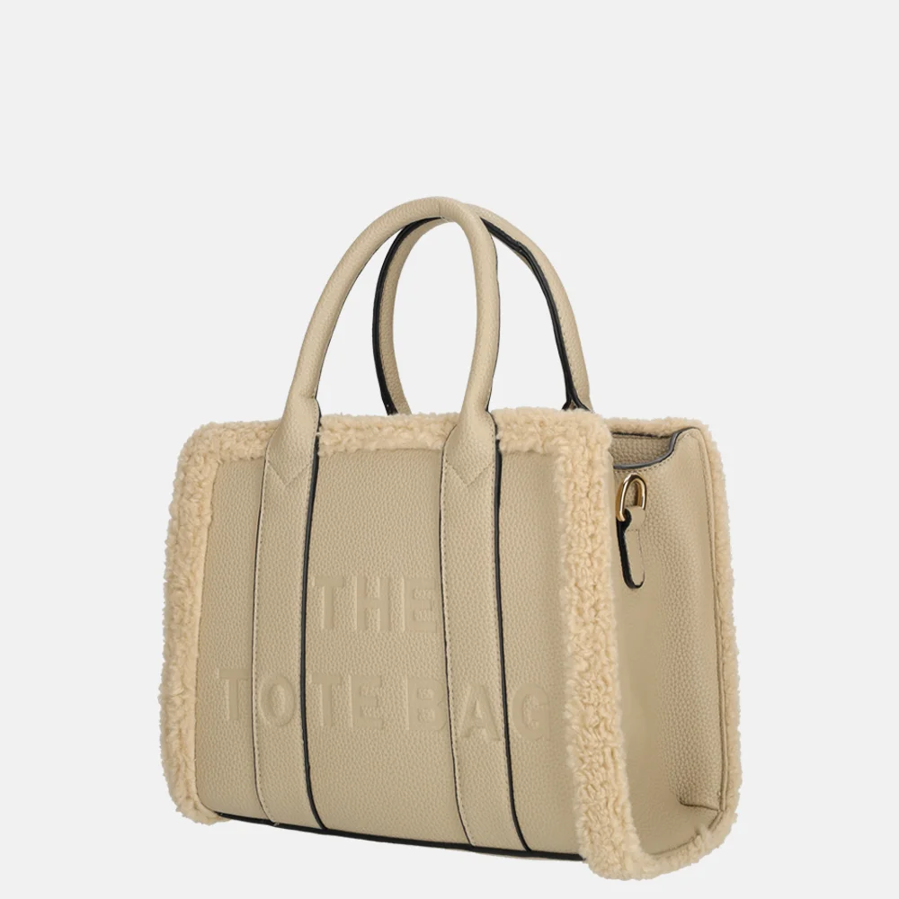 Firenze Teddy handtas taupe bij Duifhuizen