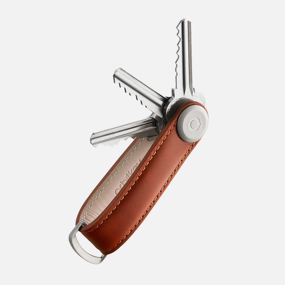 Orbitkey Key Organizer 2.0 Leather cognac tan bij Duifhuizen